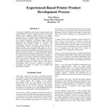 Experience-Based Printer Product Development Process
